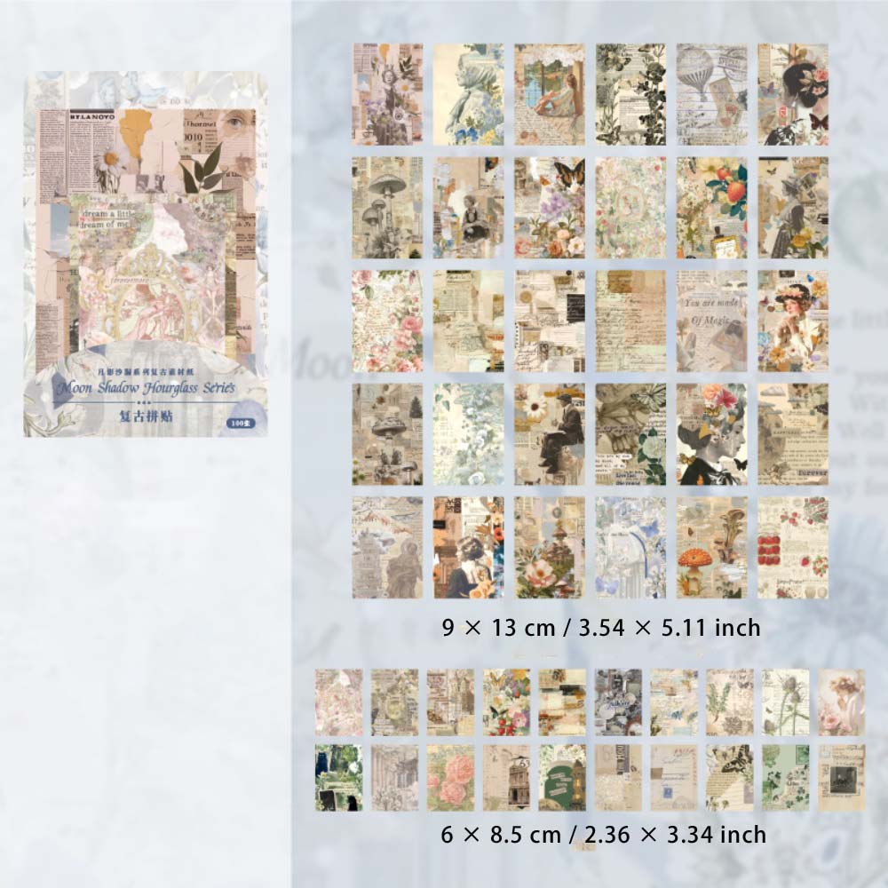 100 Sheets Vintage Junk Journal Paper YYSL