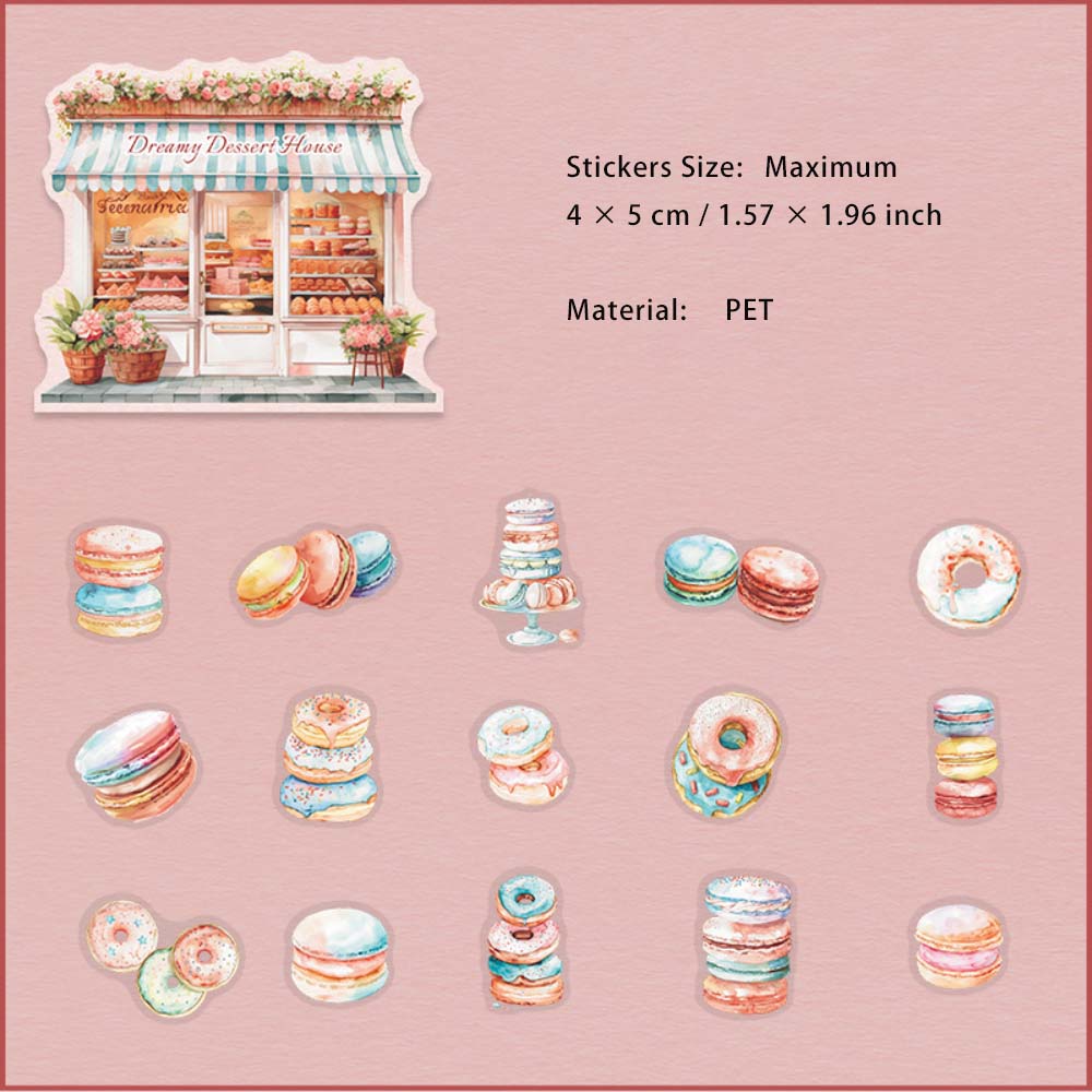 10 Pcs Dessert PET Stickers MHTPW
