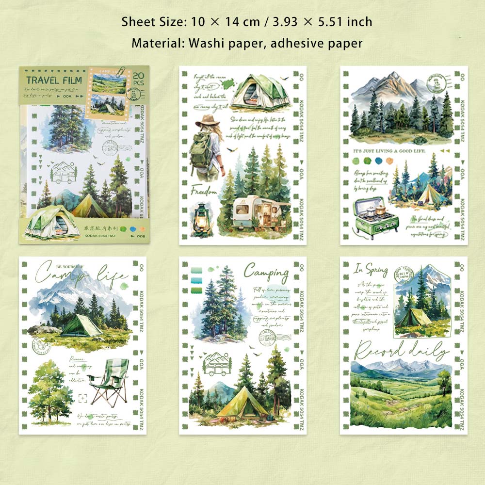 20 Sheets Landscape Stickers LTJP