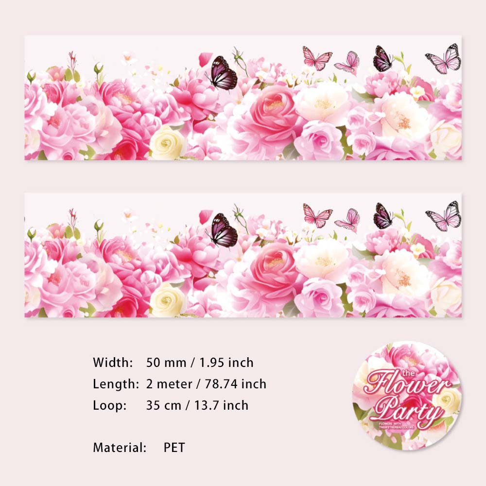 1 Roll Flower Butterfly PET Tape HDJH