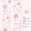 1 Roll Lace Themed Pre-cut PET Stickers Tape LSHY