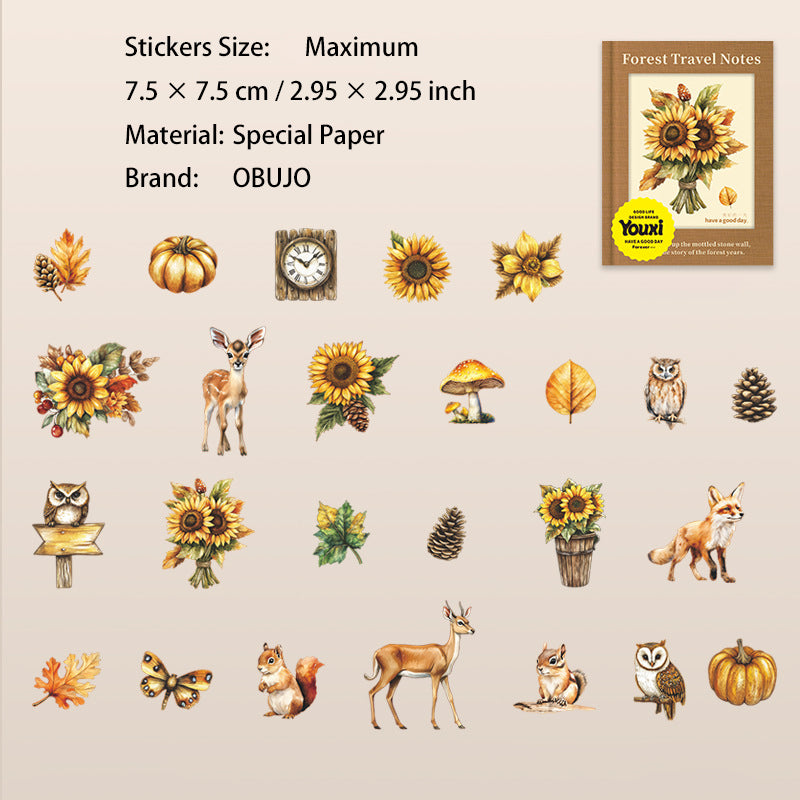 25 Pcs Vintage Garden Forest Stickers SLYJ