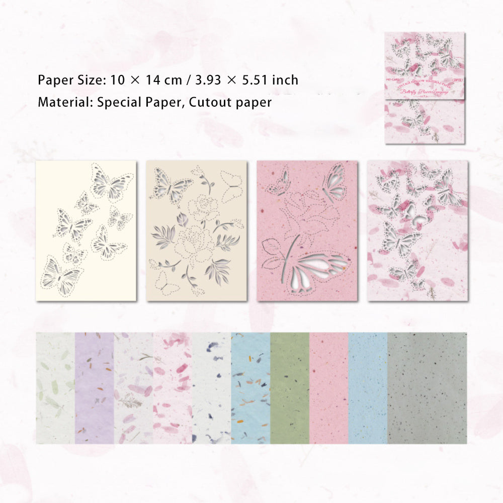 24 Sheets Butterfly Themed Scrapbook Paper ZJHD