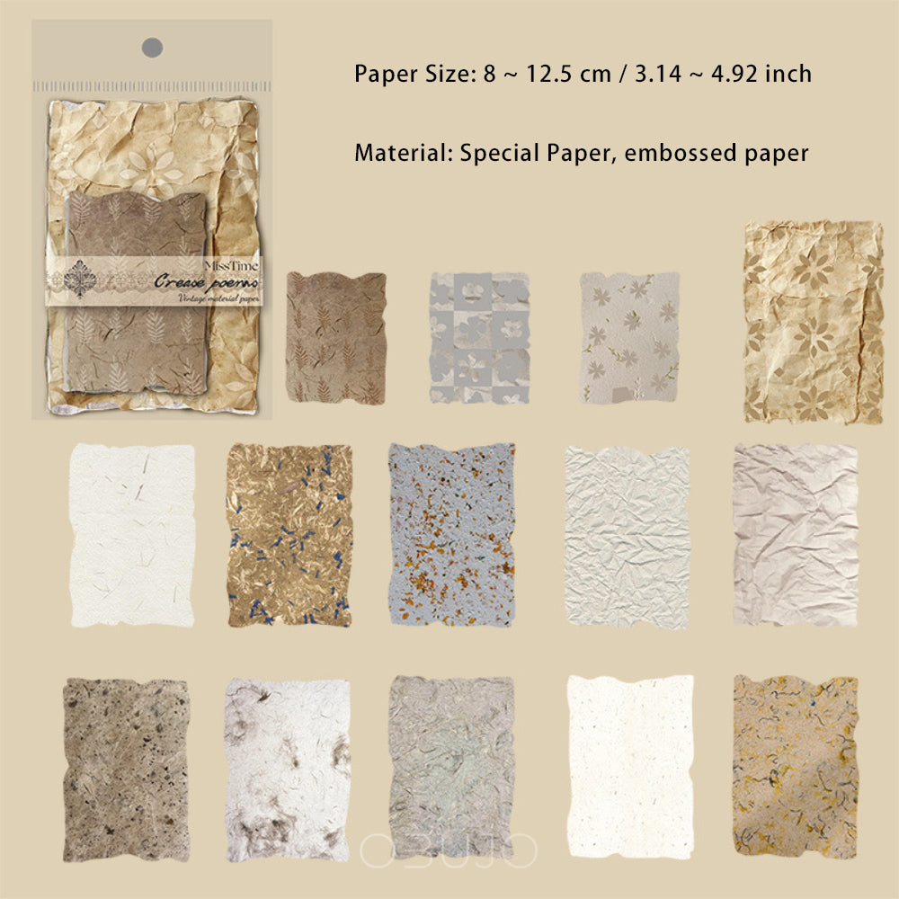 28 Pcs Embossed Paper and Scrapbook Paper BYZQ