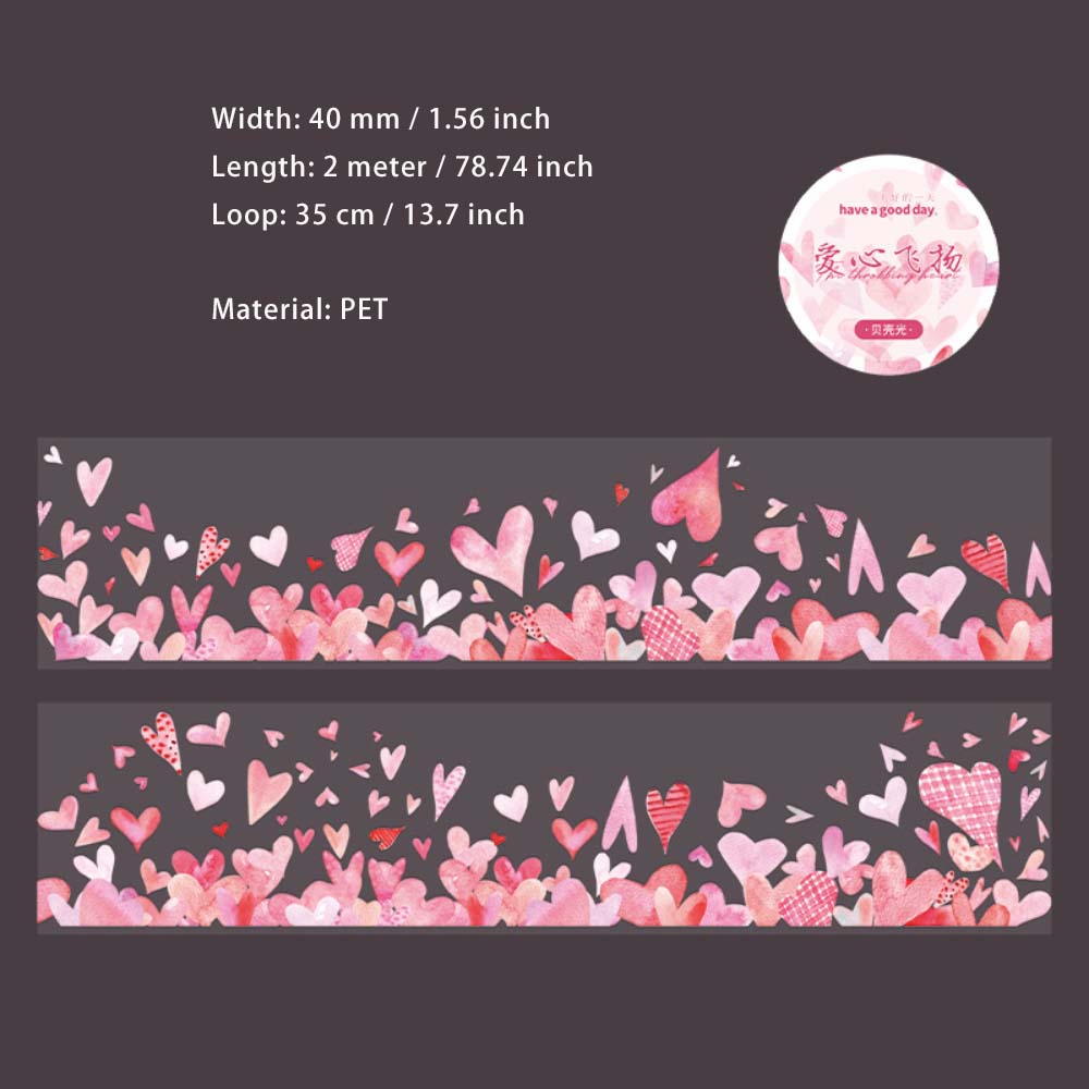 1 Roll Lovely Heart PET Tape JDDX