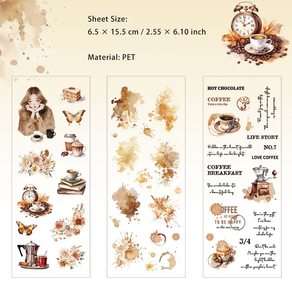 3 Sheets Creative PET Stickers SHTSP