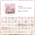 50 Pcs Floral Paper and Stickers Book FHSJ