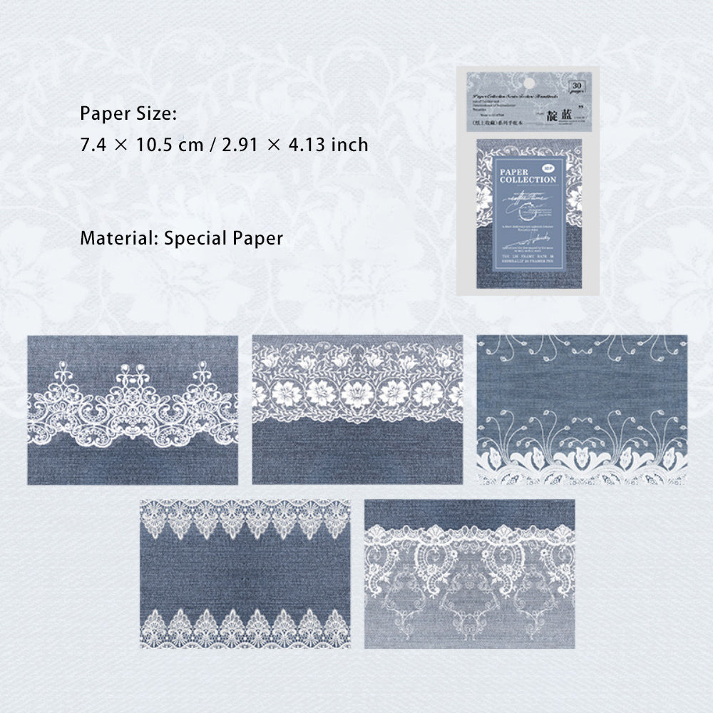 15 Sheets Floral Scrapbook Notebook Paper ZSSC