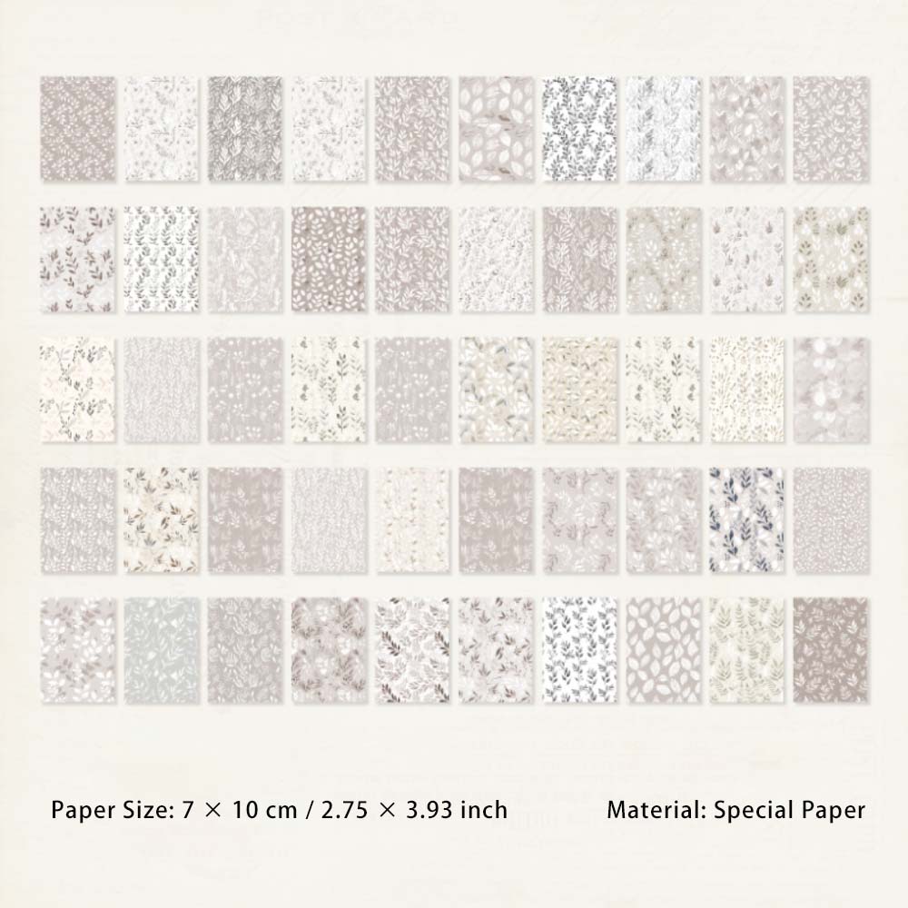 100 Pcs Floral Scrapbook Paper MSHK