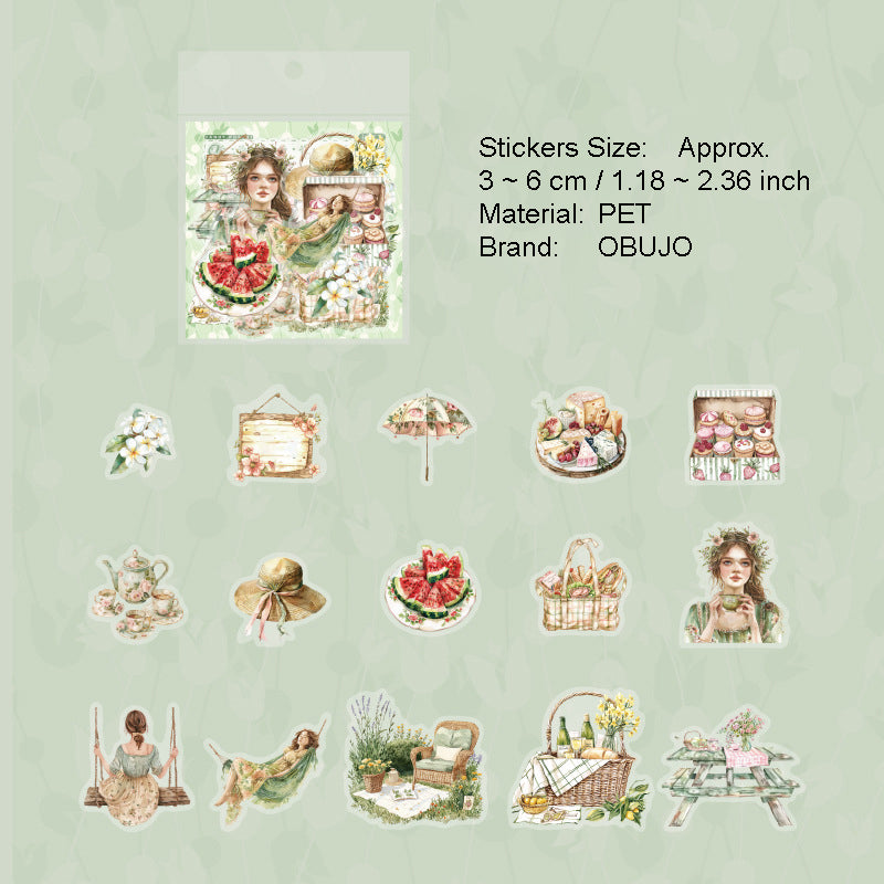 30 Pcs Summer Lifestyle PET Stickers XXSH