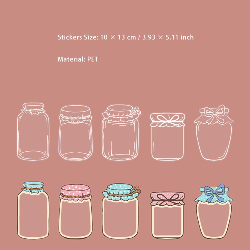 20 Pcs Storage Jar PET Stickers SGSLJ