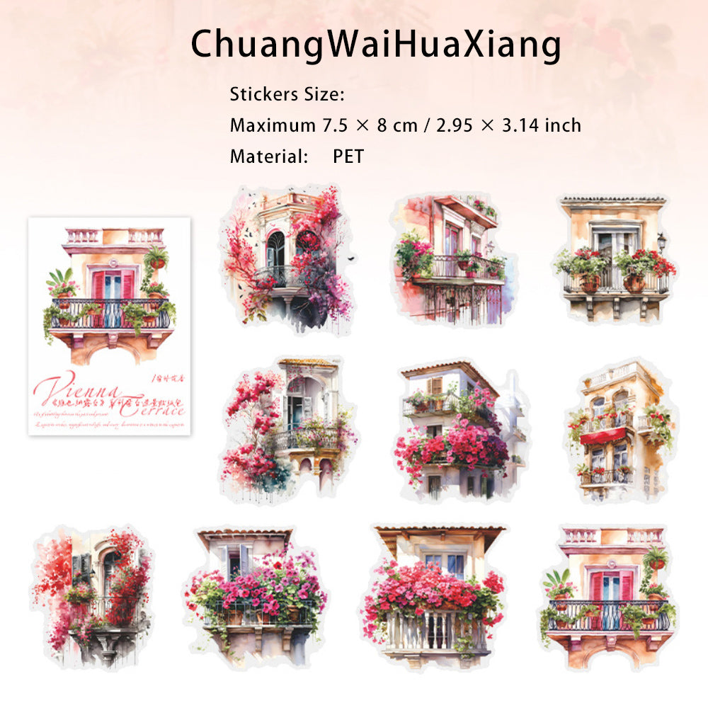 10 Pcs Garden Wall PET Stickers HYLT