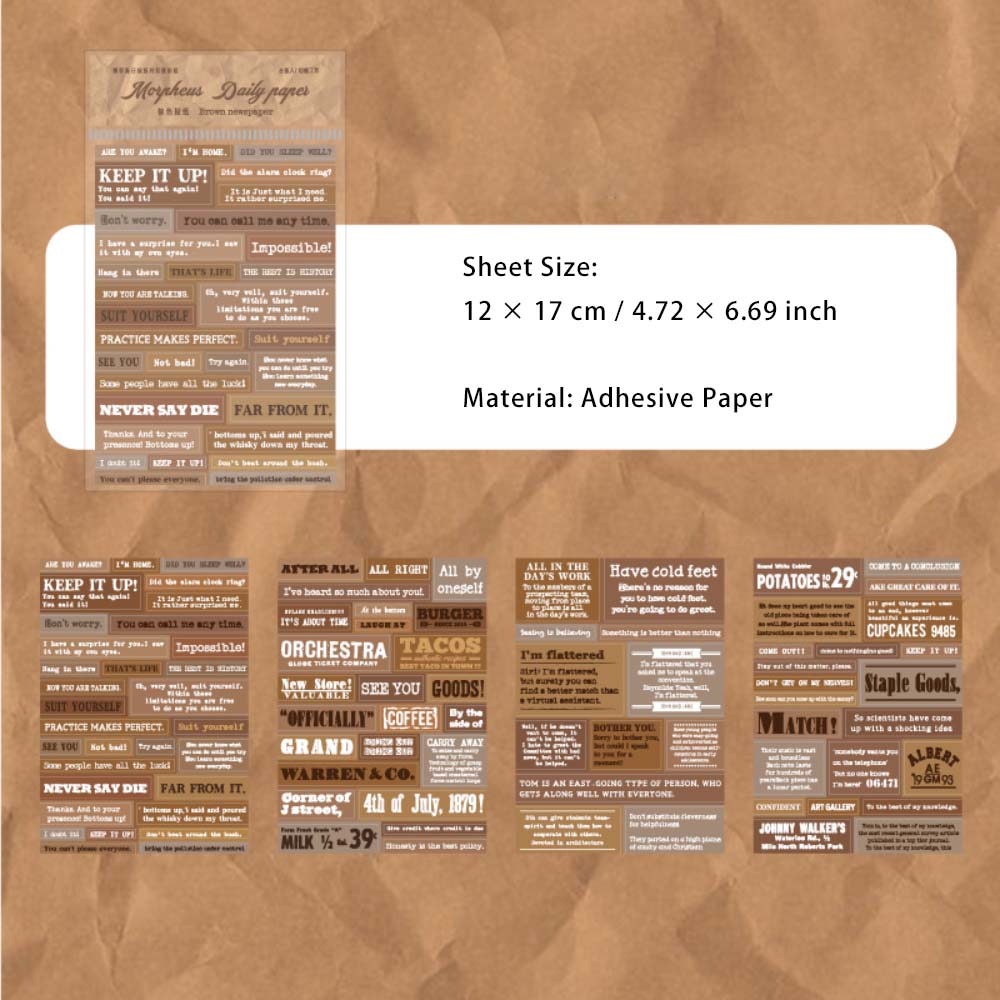 8 Sheets Quote Sentence Stickers MFSRB