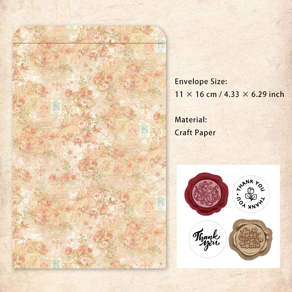 3 Pcs Envelopes with Sealing Sticker YFXL