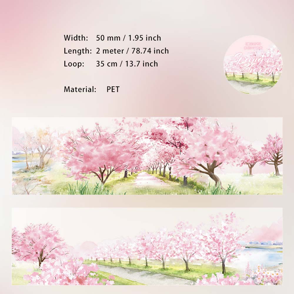 1 Roll Cherry Blossom PET Tape YHSJ