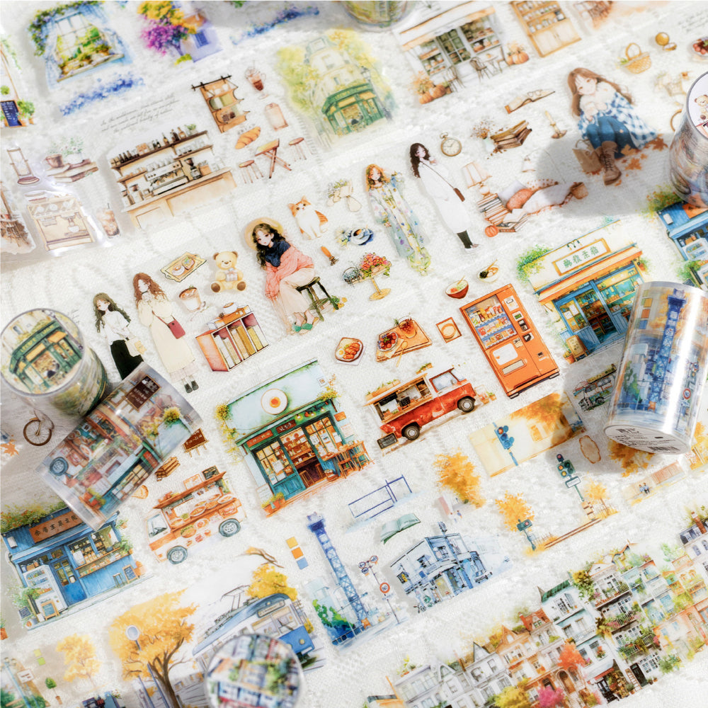 1 Roll Pre-cut Travel PET Stickers Tape YGSM