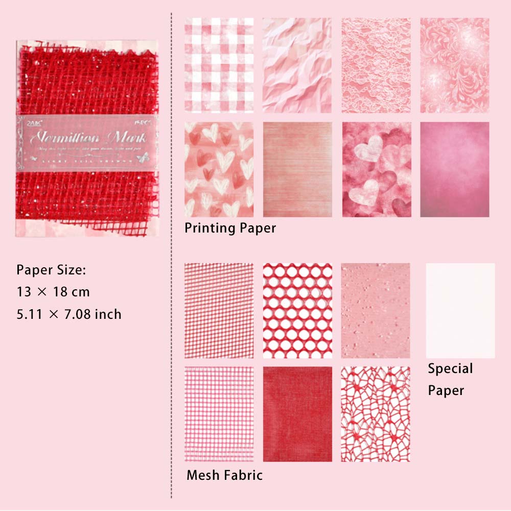 15 Sheets Texture Paper and Scrapbook Paper QSSY