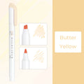 Zebra Mildliner WKT7 Double-Sided Highlighter - Mild Butter Yellow