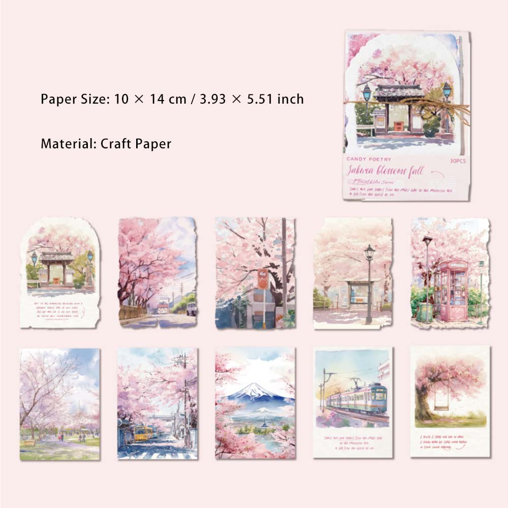 30 Sheets Travel Landscape Scrapbook Paper LXBJ