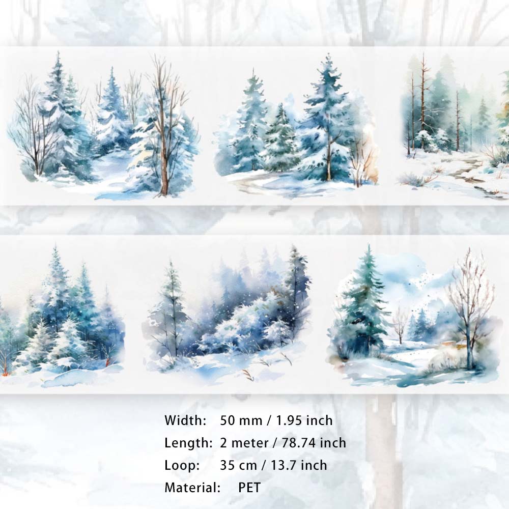 1 Roll Winter Landscape PET Tape WDYX