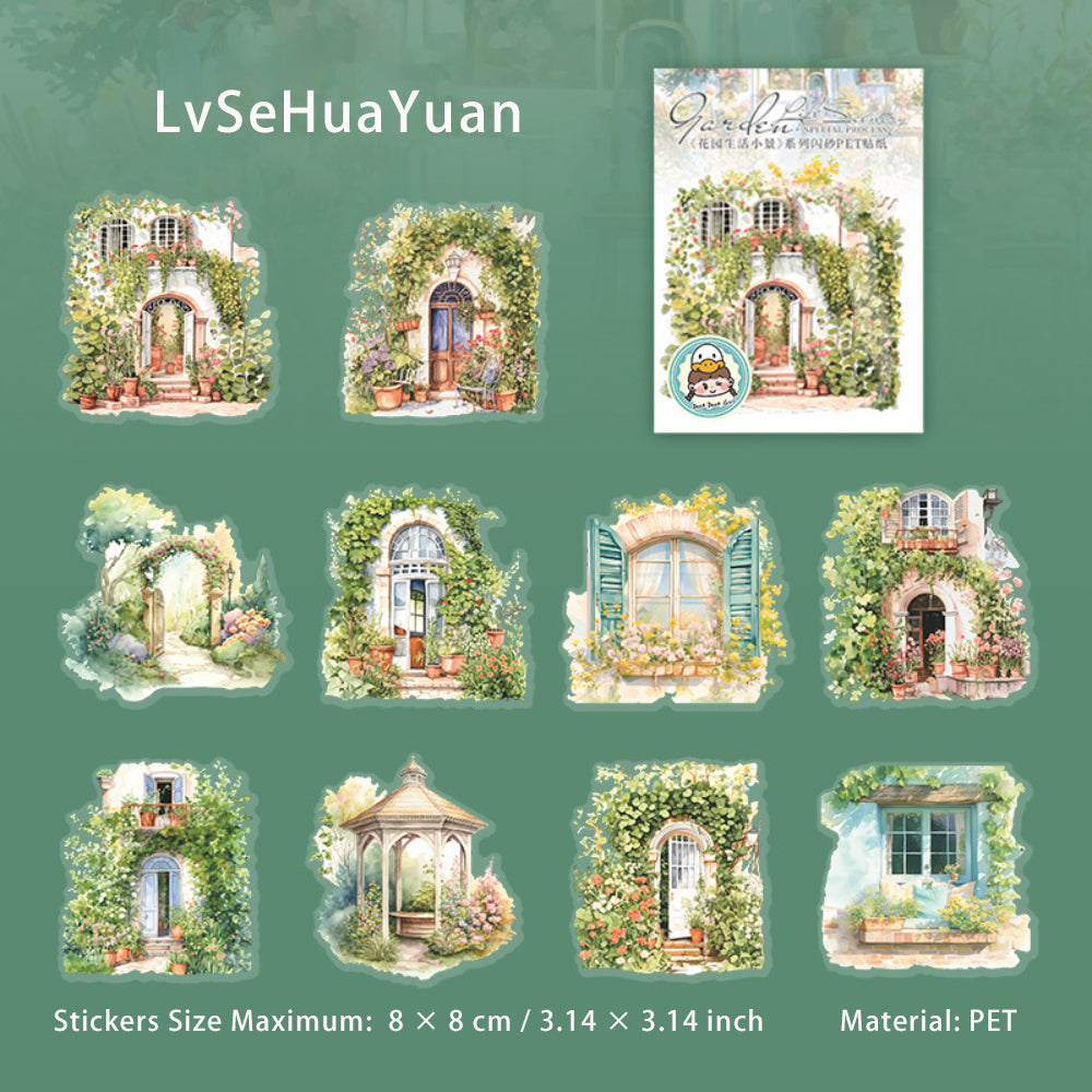 10 Pcs Garden PET Stickers HYSH
