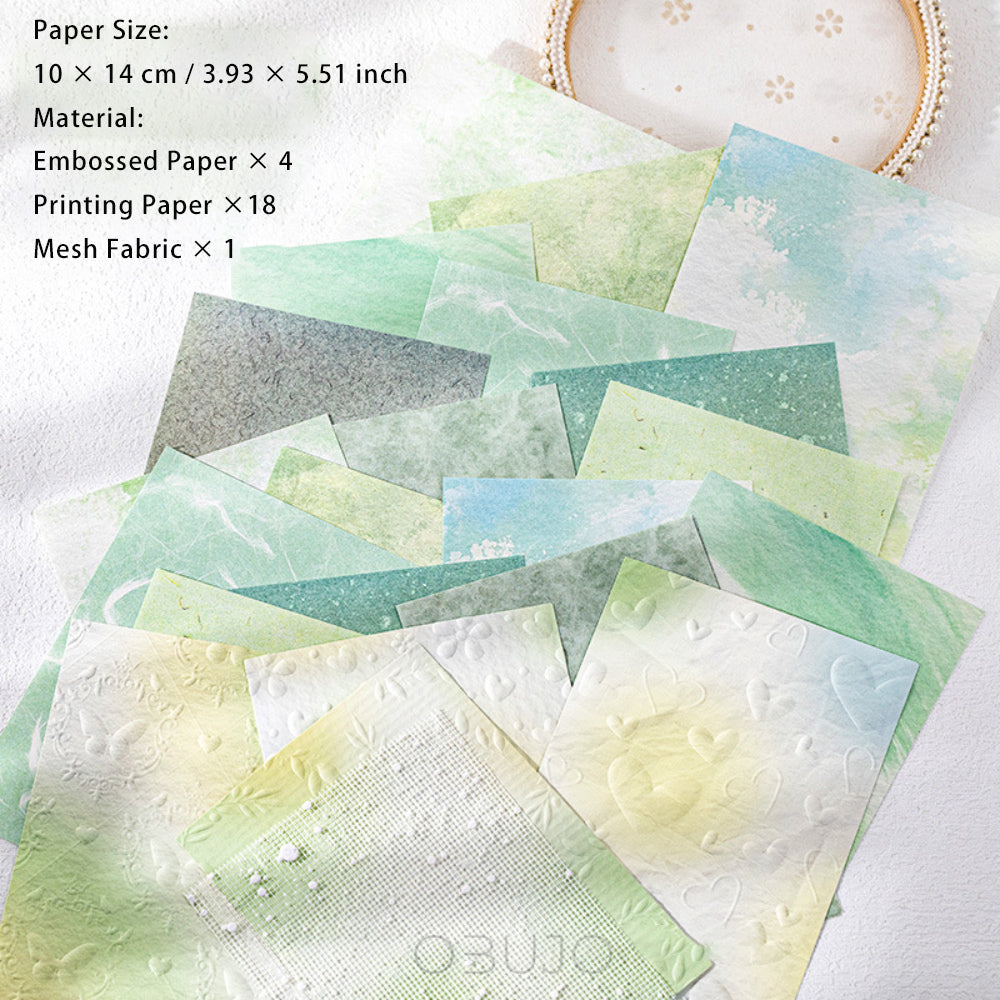 23 Sheet Embossed Paper and Scrapbook Paper YLYX