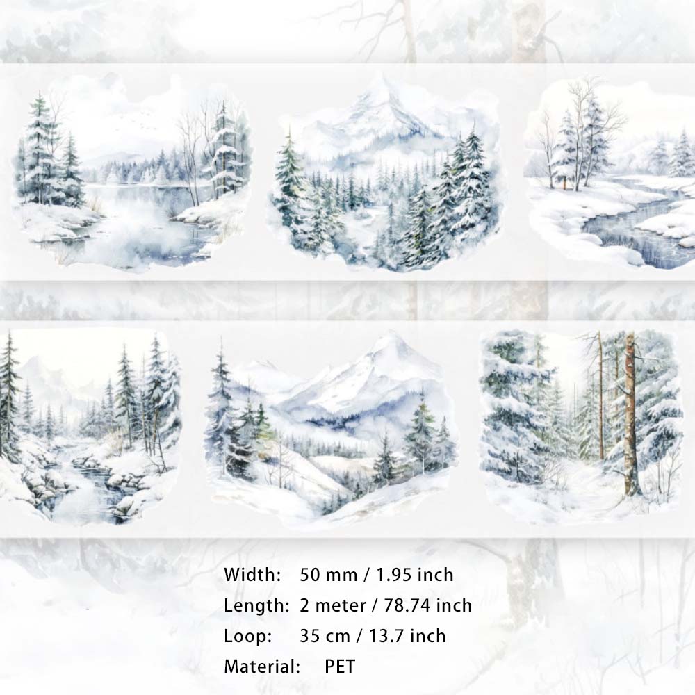 1 Roll Winter Landscape PET Tape WDYX