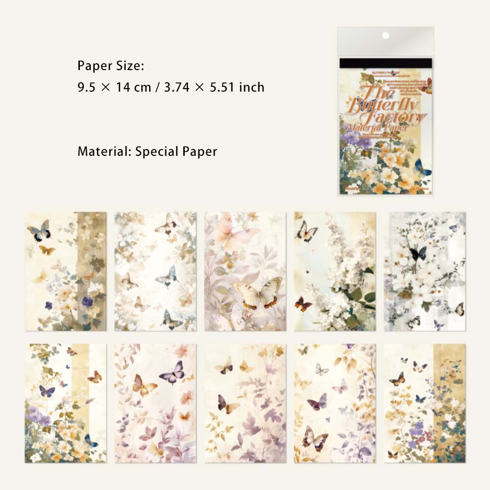 30 Pcs Butterfly Themed Scrapbook Paper HDGC