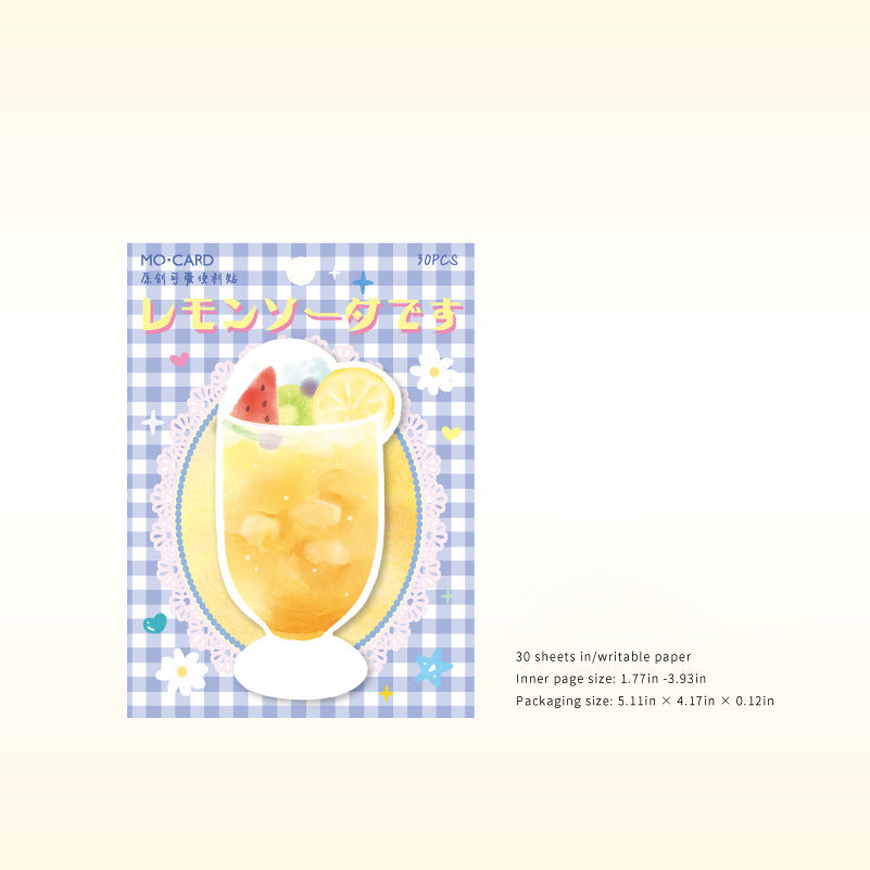 30 Pcs Drink Theme Sticky Note WHQCW