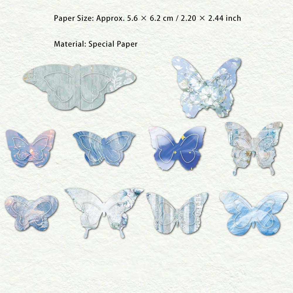 20 Pcs 3D Butterfly Scrapbook Paper DYXL