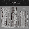 30 Pcs Creative Black PET Stickers WZAM