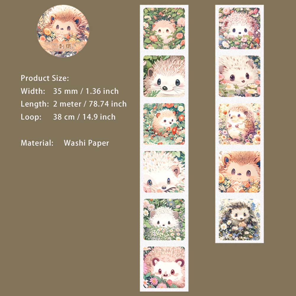 1 Roll Small Cute Animal Washi Stickers Tape HCXDW