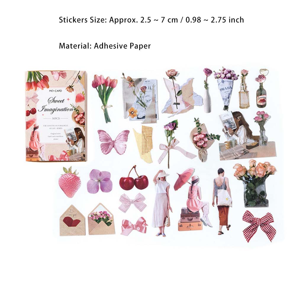 50 Pcs Girl Lifestyle Stickers SHXY