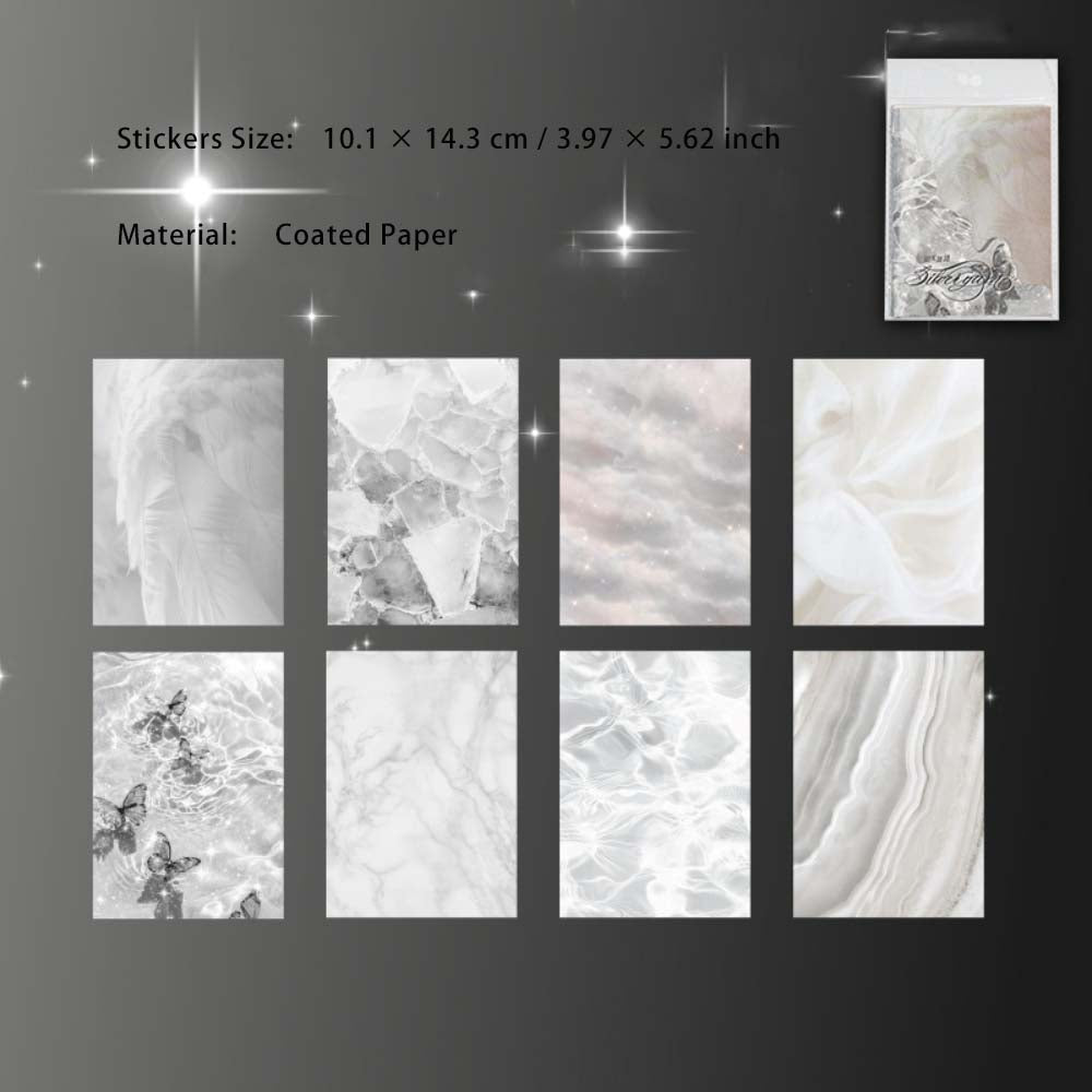 16 Sheets Light Art Theme Stickers LGRM