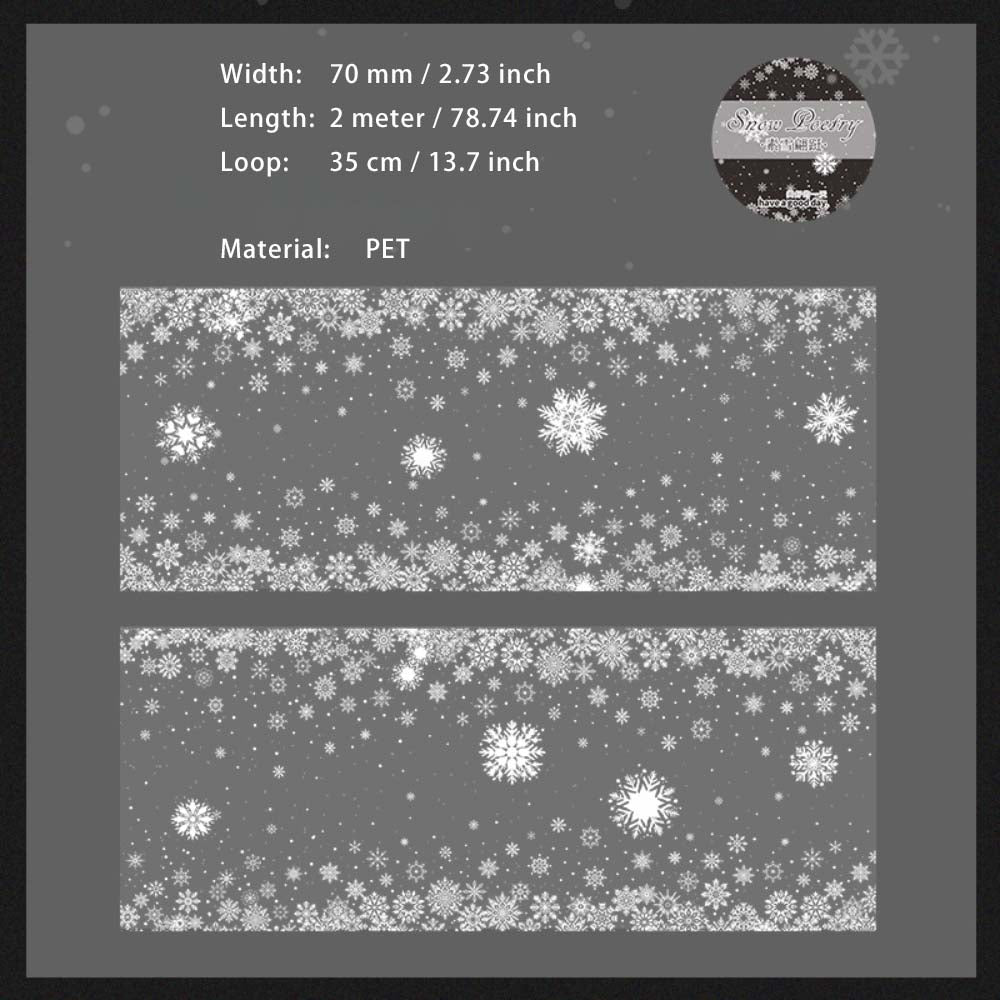 1 Roll Snowflake PET Tape NXCS