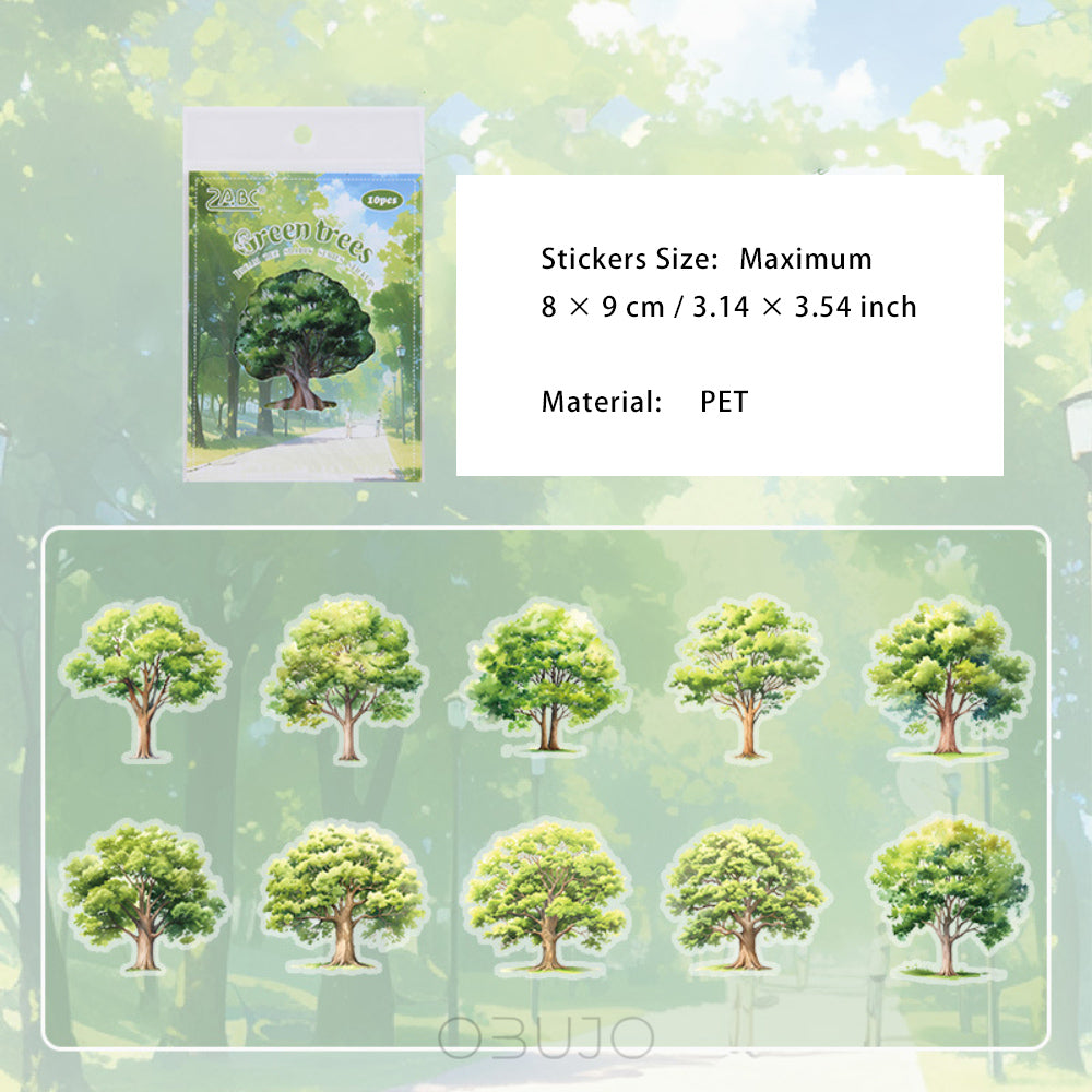 10 Pcs Seasonal Tree Stickers QMSY