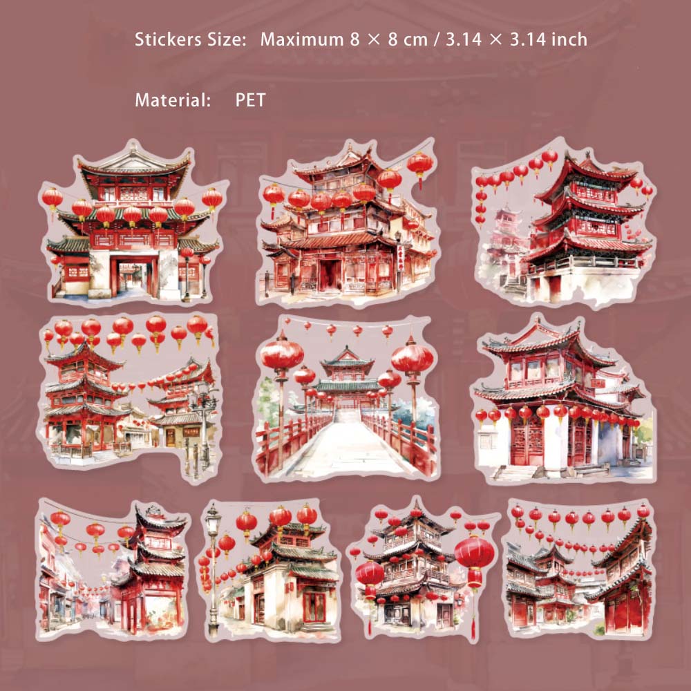 Paperbloom 20 Pcs Seasonal Landscape PET Stickers TYSS