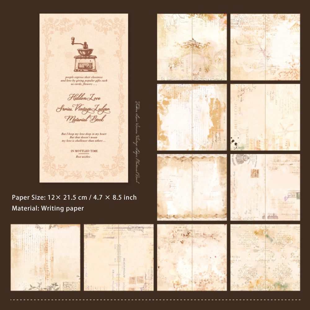 40 Sheets Vintage Scrapbook Paper Book SCAY