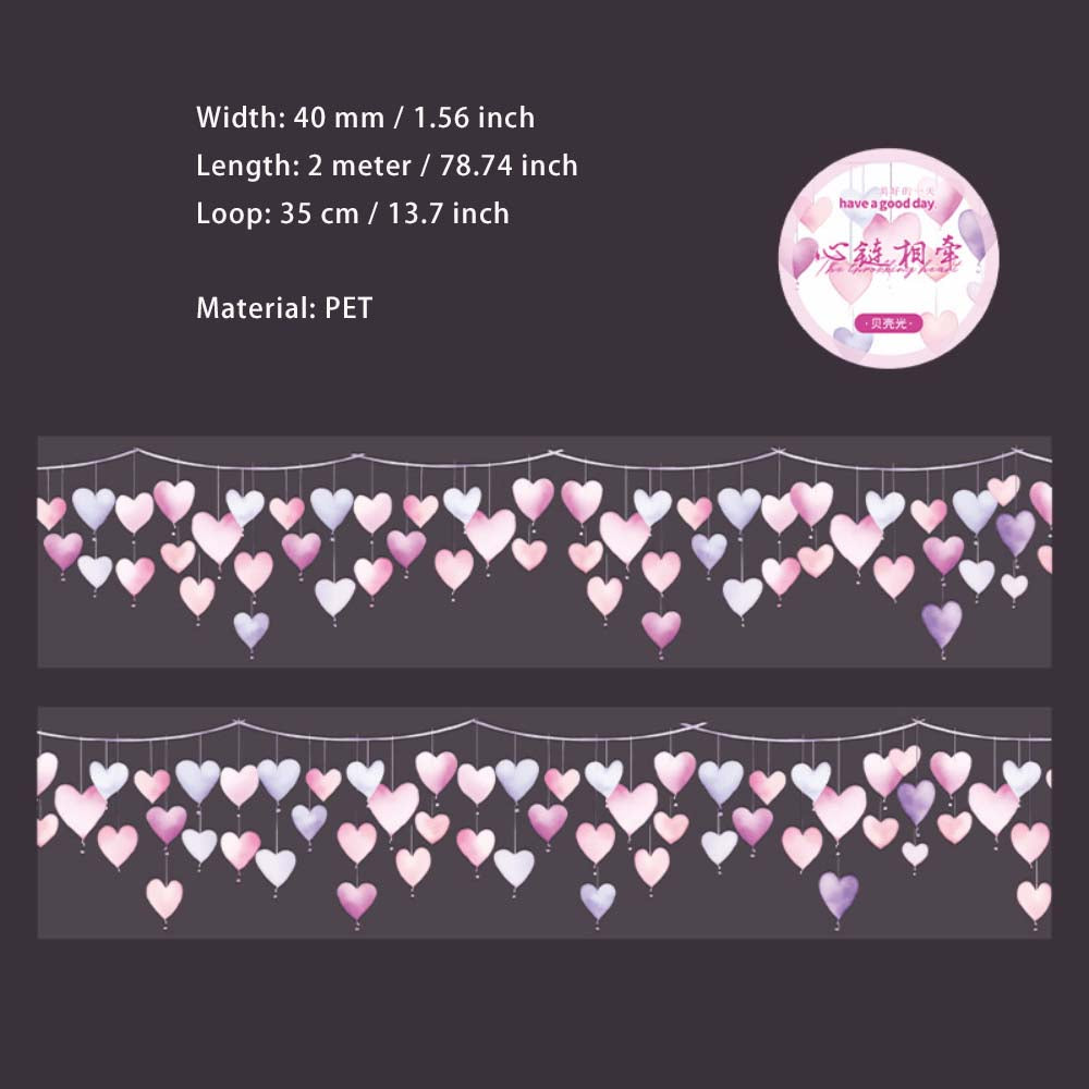 1 Roll Lovely Heart PET Tape JDDX