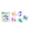 10 Pcs Holographic Silver Alcohol Ink PET Stickers - Stars