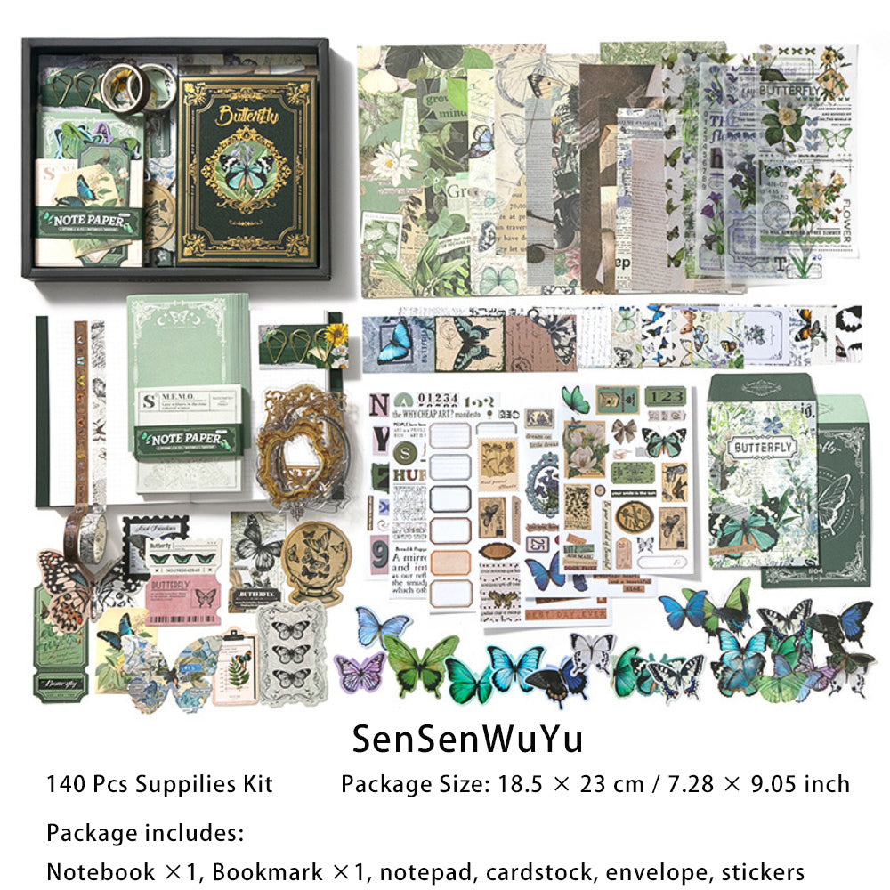 140 Vintage Scrapbook Gift Set HDNJ