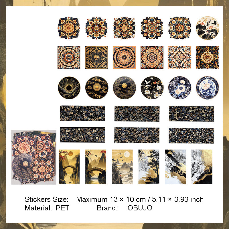 30 Pcs Mandala PET Stickers QHGB