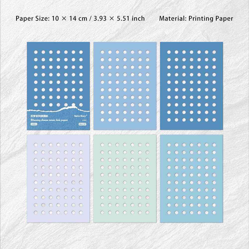 10 Sheets Cutout Scrapbook Paper ZMXL