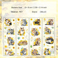 4 Sheets Cat PET Stickers MMXH