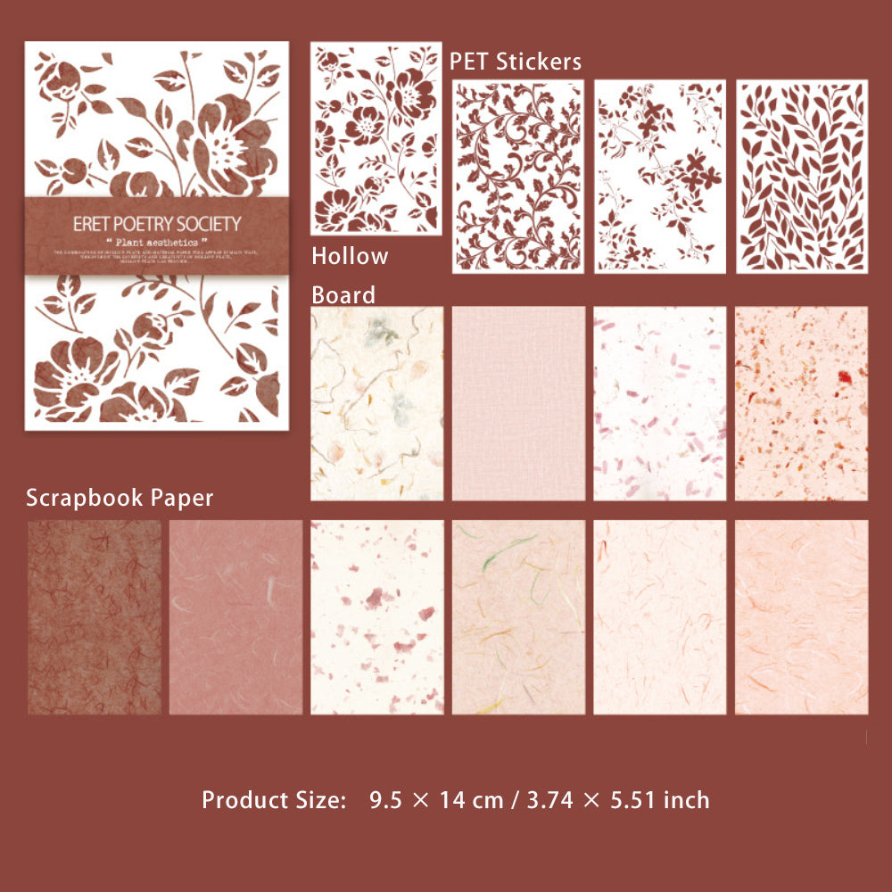 34 Sheets Cutout Board Stickers and Scrapbook Paper ARTSS