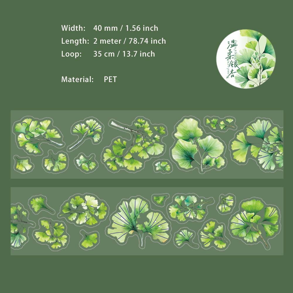 1 Roll Seasonal Leaf Pre-cut Stickers Tape LYCS