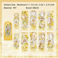 10 Pcs Floral Girl PET Stickers HYSG