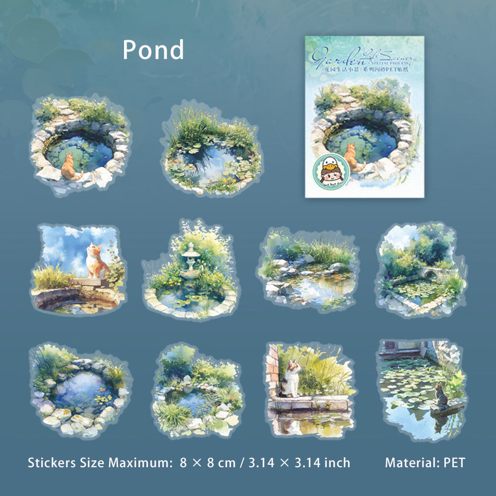 10 Pcs Garden PET Stickers HYSH