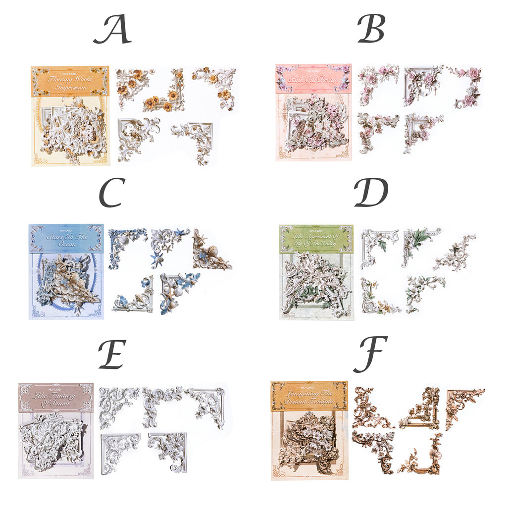 20 Pcs Hollow Corner Stickers GDSY