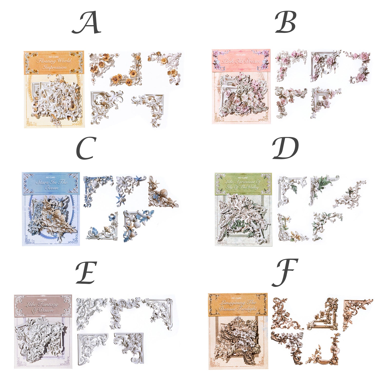 20 Pcs Hollow Corner Stickers GDSY